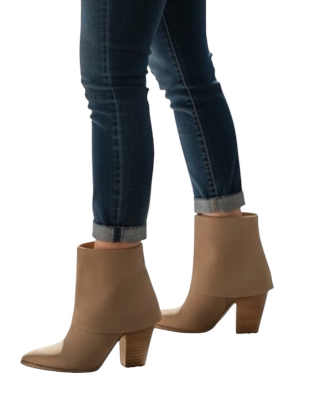 Jessica Simpson Fold-Over Cuff Suede Bootie